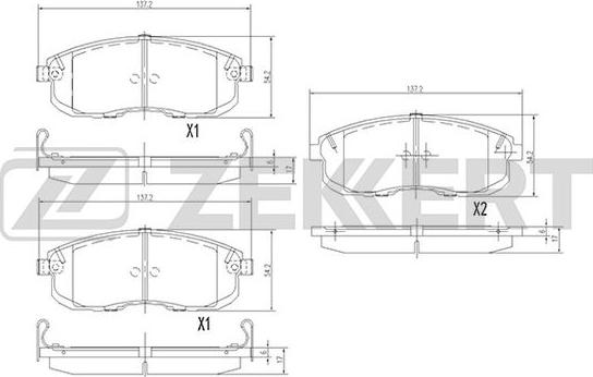 Zekkert BS-2806 - Bremžu uzliku kompl., Disku bremzes ps1.lv