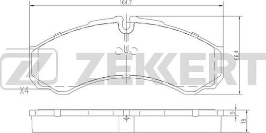 Zekkert BS-2801 - Bremžu uzliku kompl., Disku bremzes ps1.lv