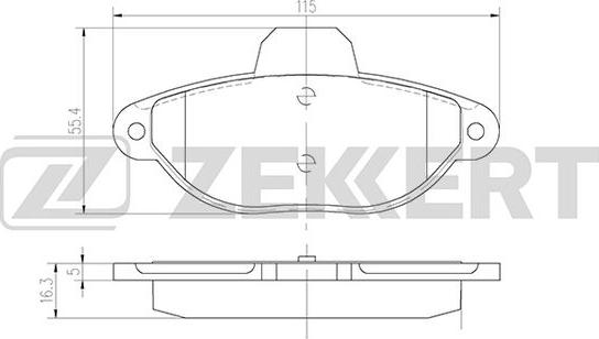 Zekkert BS-2872 - Bremžu uzliku kompl., Disku bremzes ps1.lv