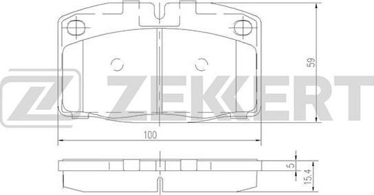 Zekkert BS-2345 - Bremžu uzliku kompl., Disku bremzes ps1.lv