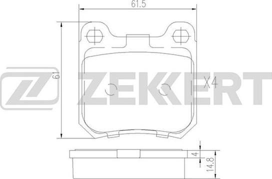 Zekkert BS-2356 - Bremžu uzliku kompl., Disku bremzes ps1.lv