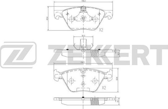 Zekkert BS-2388 - Bremžu uzliku kompl., Disku bremzes ps1.lv