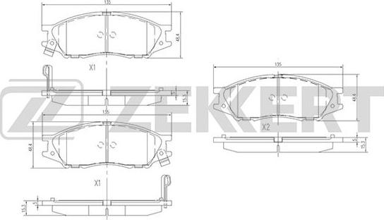 Zekkert BS-2323 - Bremžu uzliku kompl., Disku bremzes ps1.lv