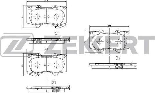 Zekkert BS-2241 - Bremžu uzliku kompl., Disku bremzes ps1.lv