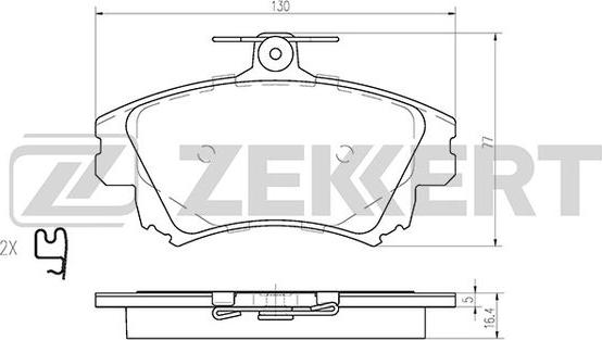 Zekkert BS-2230 - Bremžu uzliku kompl., Disku bremzes ps1.lv