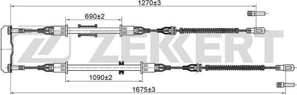 Zekkert BZ-1030 - Trose, Stāvbremžu sistēma ps1.lv