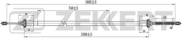 Zekkert BZ-1330 - Trose, Stāvbremžu sistēma ps1.lv