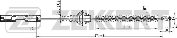 Zekkert BZ-1325 - Trose, Stāvbremžu sistēma ps1.lv