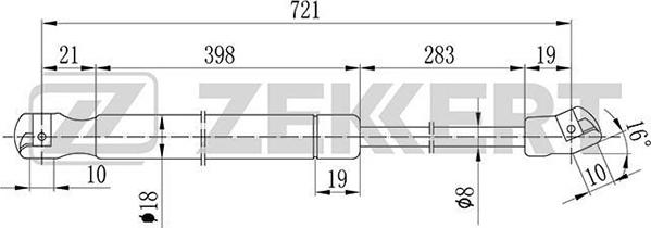 Zekkert GF-1989 - Gāzes atspere, Motora pārsegs ps1.lv