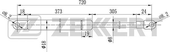 Zekkert GF-1404 - Gāzes atspere, Motora pārsegs ps1.lv