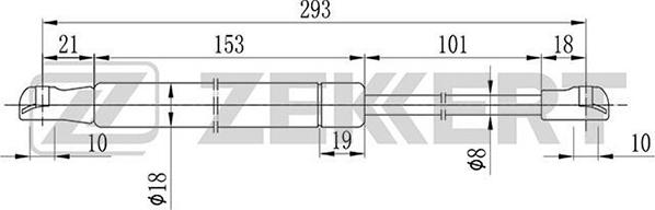 Zekkert GF-1034 - Gāzes atspere, Motora pārsegs ps1.lv