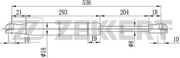 Zekkert GF-1749 - Gāzes atspere, Bagāžas / Kravas nodalījuma vāks ps1.lv