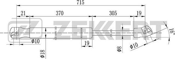 Zekkert GF-1730 - Gāzes atspere, Motora pārsegs ps1.lv