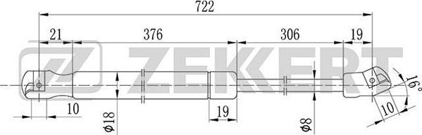 Zekkert GF-2078 - Gāzes atspere, Motora pārsegs ps1.lv