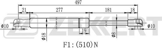 Zekkert GF-2200 - Gāzes atspere, Bagāžas / Kravas nodalījuma vāks ps1.lv