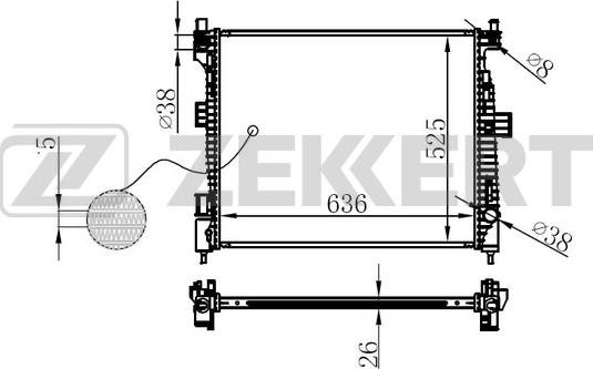 Zekkert MK-1596 - Radiators, Motora dzesēšanas sistēma ps1.lv