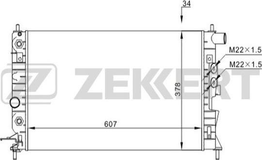 Zekkert MK-1516 - Radiators, Motora dzesēšanas sistēma ps1.lv