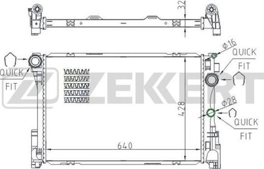 Zekkert MK-1513 - Radiators, Motora dzesēšanas sistēma ps1.lv