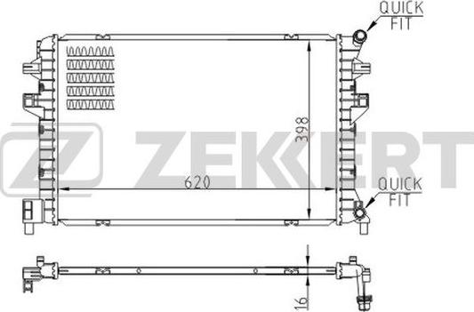 Zekkert MK-1522 - Radiators, Motora dzesēšanas sistēma ps1.lv