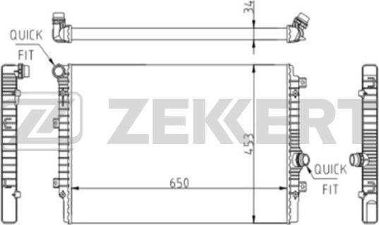 Zekkert MK-1607 - Radiators, Motora dzesēšanas sistēma ps1.lv