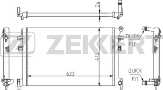 Zekkert MK-1617 - Radiators, Motora dzesēšanas sistēma ps1.lv