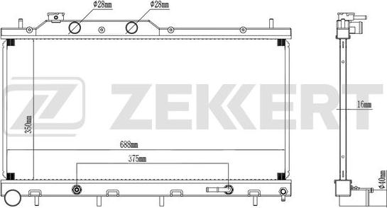 Zekkert MK-1045 - Radiators, Motora dzesēšanas sistēma ps1.lv