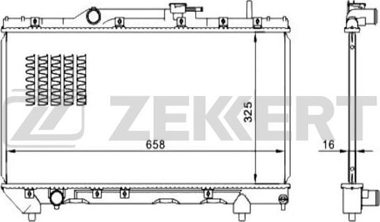 Zekkert MK-1043 - Radiators, Motora dzesēšanas sistēma ps1.lv