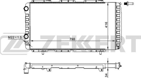 Zekkert MK-1047 - Radiators, Motora dzesēšanas sistēma ps1.lv