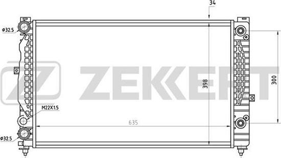 Zekkert MK-1064 - Radiators, Motora dzesēšanas sistēma ps1.lv