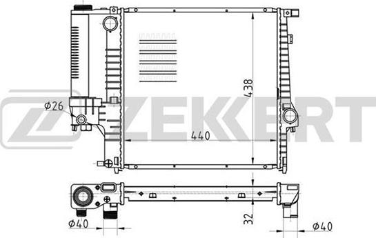 Zekkert MK-1000 - Radiators, Motora dzesēšanas sistēma ps1.lv