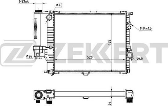 Zekkert MK-1003 - Radiators, Motora dzesēšanas sistēma ps1.lv