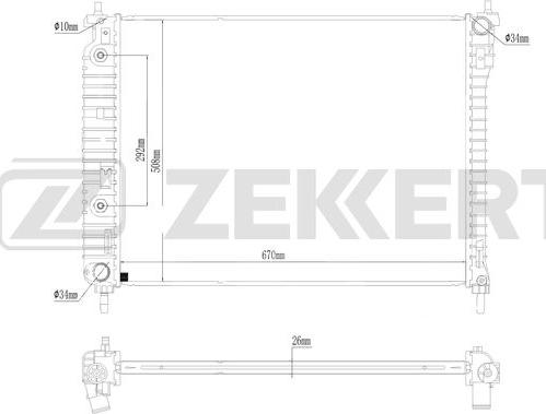 Zekkert MK-1085 - Radiators, Motora dzesēšanas sistēma ps1.lv