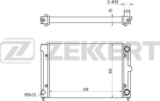 Zekkert MK-1032 - Radiators, Motora dzesēšanas sistēma ps1.lv