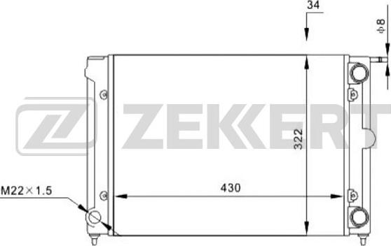 Zekkert MK-1029 - Radiators, Motora dzesēšanas sistēma ps1.lv