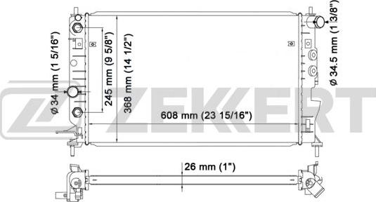 Zekkert MK-1075 - Radiators, Motora dzesēšanas sistēma ps1.lv