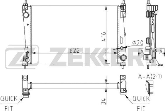 Zekkert MK-1196 - Radiators, Motora dzesēšanas sistēma ps1.lv