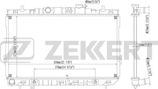 Zekkert MK-1165 - Radiators, Motora dzesēšanas sistēma ps1.lv