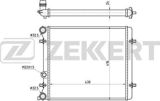 Zekkert MK-1101 - Radiators, Motora dzesēšanas sistēma ps1.lv