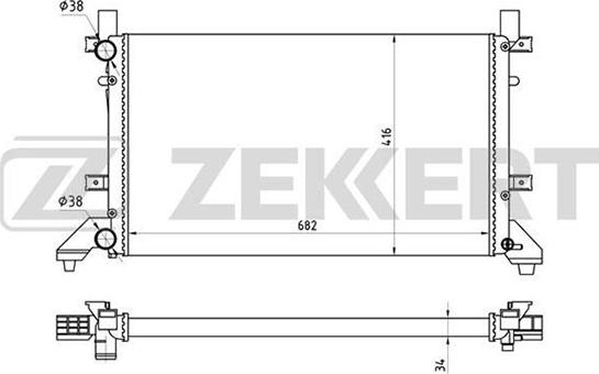 Zekkert MK-1108 - Radiators, Motora dzesēšanas sistēma ps1.lv