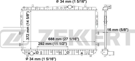 Zekkert MK-1182 - Radiators, Motora dzesēšanas sistēma ps1.lv