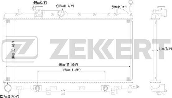 Zekkert MK-1135 - Radiators, Motora dzesēšanas sistēma ps1.lv