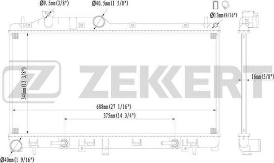 Zekkert MK-1124 - Radiators, Motora dzesēšanas sistēma ps1.lv