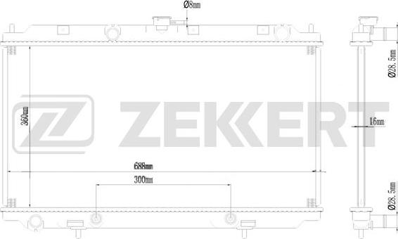 Zekkert MK-1126 - Radiators, Motora dzesēšanas sistēma ps1.lv