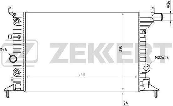 Zekkert MK-1345 - Radiators, Motora dzesēšanas sistēma ps1.lv