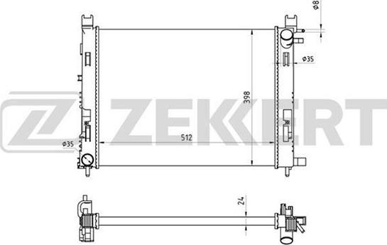 Zekkert MK-1353 - Radiators, Motora dzesēšanas sistēma ps1.lv