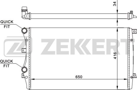 Zekkert MK-1246 - Radiators, Motora dzesēšanas sistēma ps1.lv