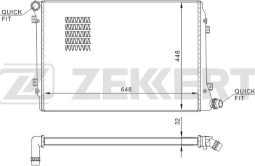 Zekkert MK-1243 - Radiators, Motora dzesēšanas sistēma ps1.lv