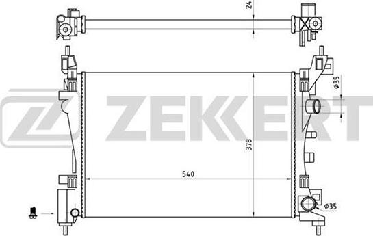 Zekkert MK-1242 - Radiators, Motora dzesēšanas sistēma ps1.lv