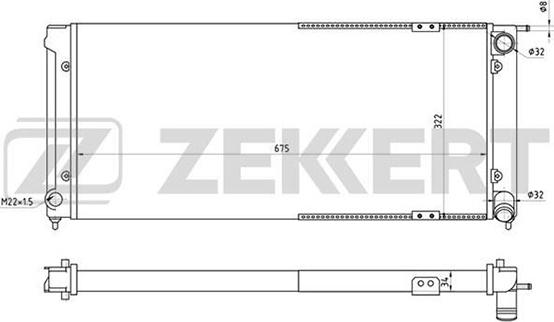 Zekkert MK-1212 - Radiators, Motora dzesēšanas sistēma ps1.lv