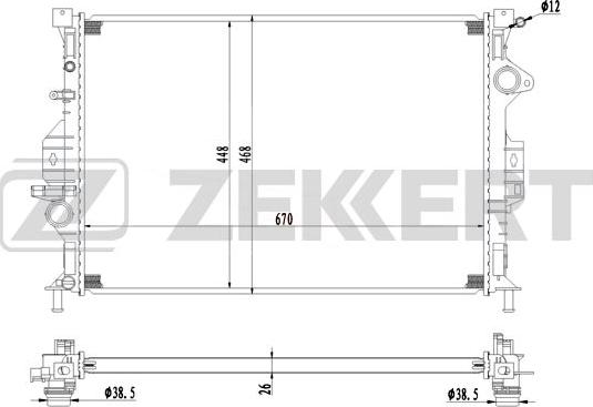 Zekkert MK-1230 - Radiators, Motora dzesēšanas sistēma ps1.lv